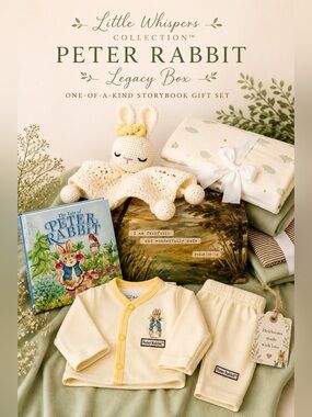 OOAK Peter Rabbit Storybook Legacy Box | Heirloom Baby Gift Set